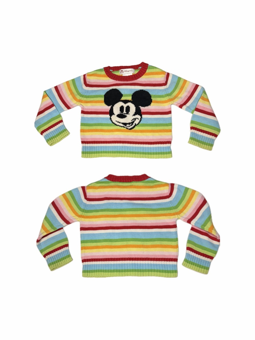Disney Toddler Rainbow Striped Mikey Mouse Sweater